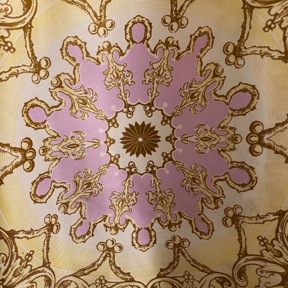 Dana Morgan White Blue Purple Design Dress Size 12 - Picture 5 of 11